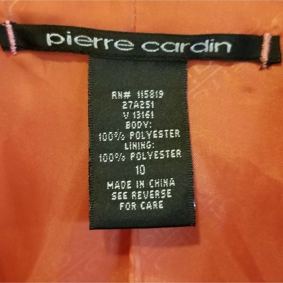 Pierre Cardin Burnt orange VEGAN SUEDE Career Academia jacket blazer Size 10 - Picture 7 of 7
